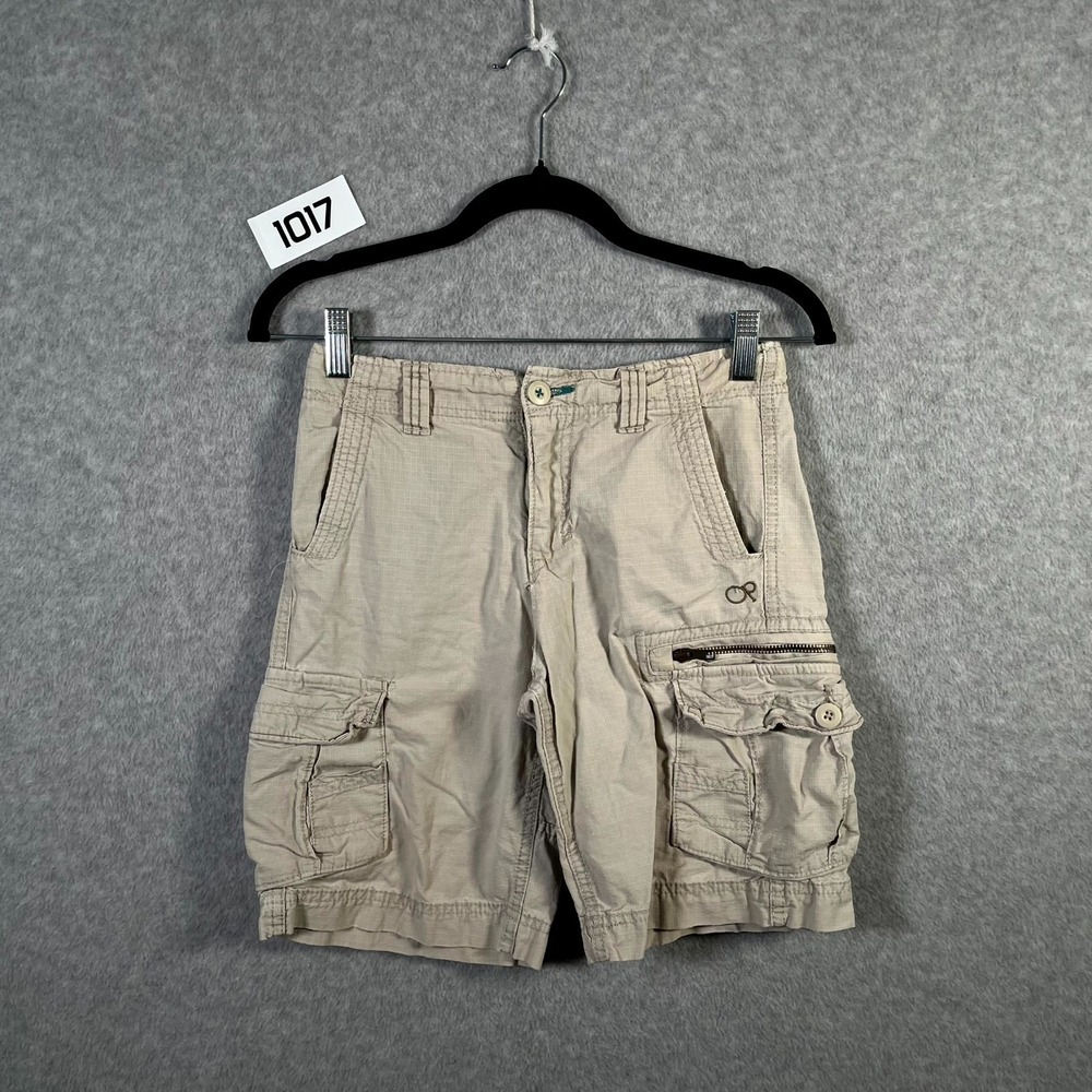 Vintage OP Ocean Pacific Cargo Shorts Womens 10‎ Gray Ripstop Military Outdoor